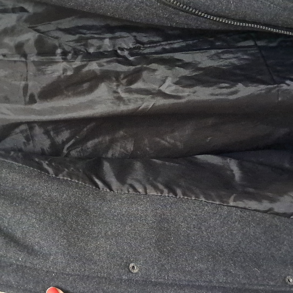 Stanley Adam's Dark Gray Wool Blend Hooded Business/Casual Coat. Size Small - Picture 9 of 11